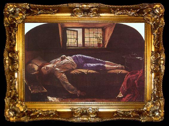 framed  Henry Wallis The Death of Chatterton, ta009-2